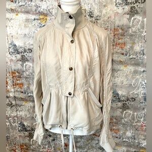 MARRAKECH Beige/Cream Lightweight Utility Jacket. Size Medium